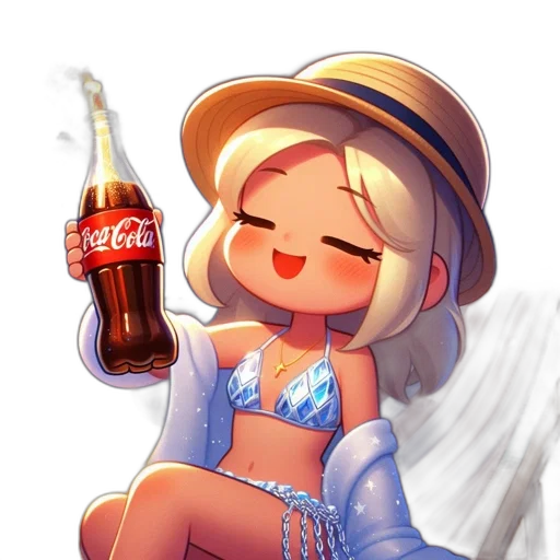bottle, robot, dress, food, pixel art, concept art, anime, vaporwave transparent PNG cut-out