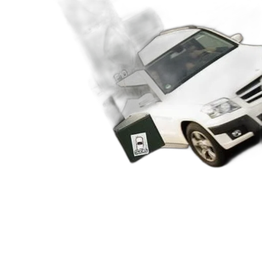 car, 3d render, photorealistic, concept art, fantasy art, white, drives, past transparent PNG cut-out
