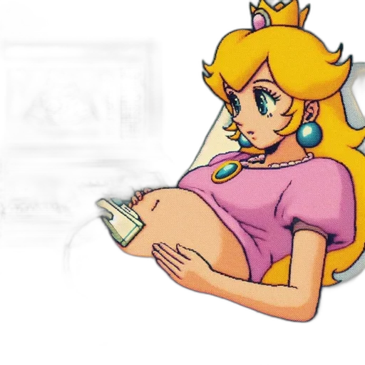 crown, dress, jewelry, concept art, pixel art, cartoon, vaporwave, animated transparent PNG cut-out