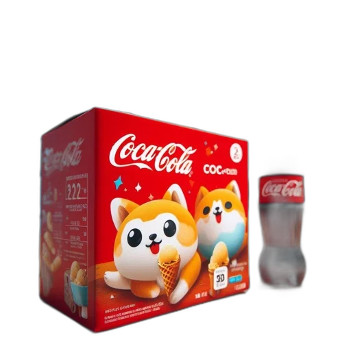 bottle, food, 3d render, concept art, outdoor, setup, displays, coca-cola transparent PNG cut-out