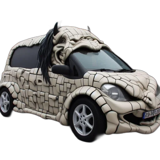 car, dragon, animal, 3d render, concept art, photorealistic, fantasy art, unusual transparent PNG cut-out
