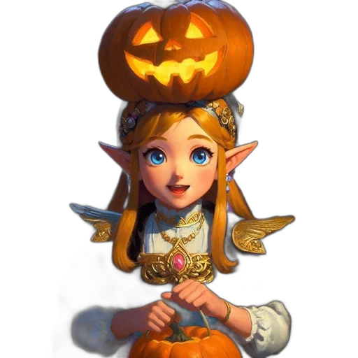 staff, crown, face, dress, concept art, fantasy art, 3d render, pixel art transparent PNG cut-out
