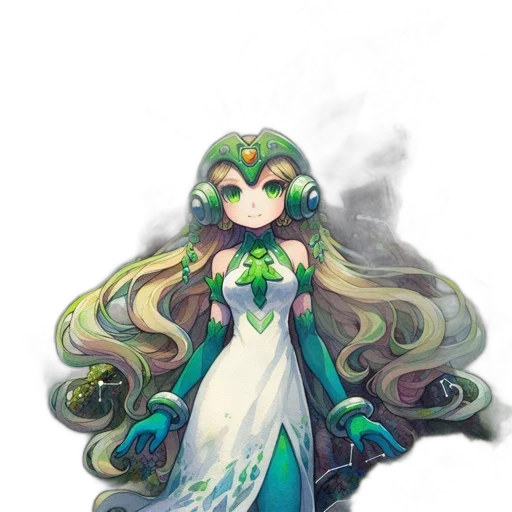 dress, crown, staff, mask, fantasy art, concept art, pixel art, watercolor transparent PNG cut-out