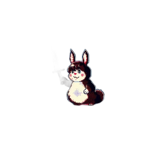 animal, creature, staff, pixel art, 3d render, cartoon, watercolor, monochrome transparent PNG cut-out