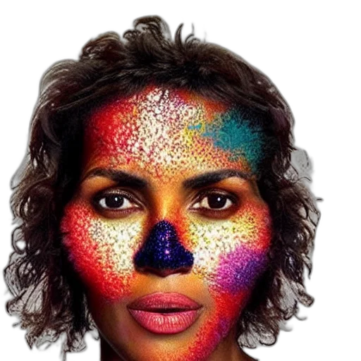 face, mask, photorealistic, made transparent PNG cut-out