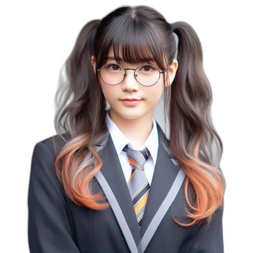 hair, staff, face, jacket, anime, photorealistic, cartoon, oil painting transparent PNG cut-out