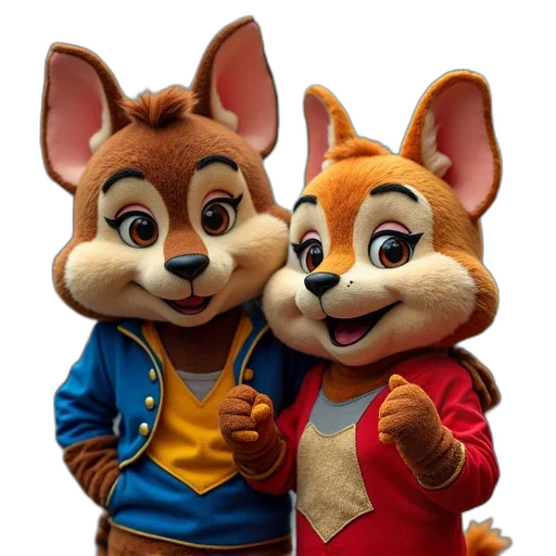 jacket, staff, animal, 3d render transparent PNG cut-out