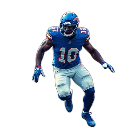 concept art, second, image, close-up, football, player, mid-air, wearing transparent PNG cut-out