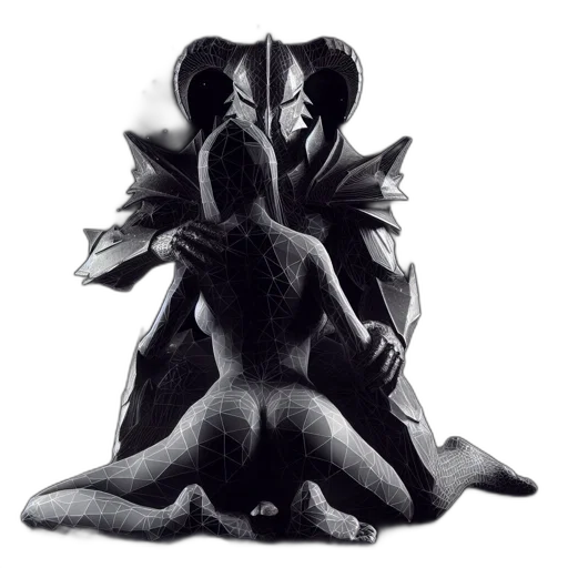 dragon, creature, mask, animal, concept art, fantasy art, pencil sketch, photorealistic transparent PNG cut-out