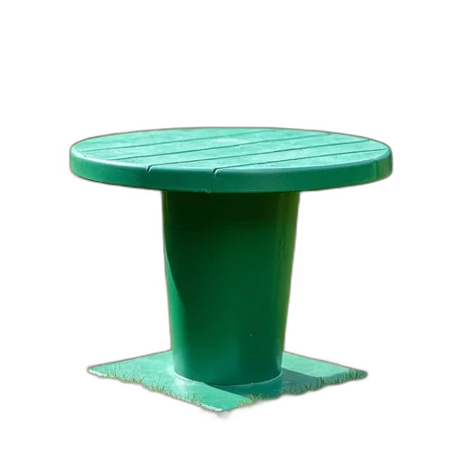 furniture, hat, umbrella, crown, 3d render, vaporwave, green, plastic transparent PNG cut-out