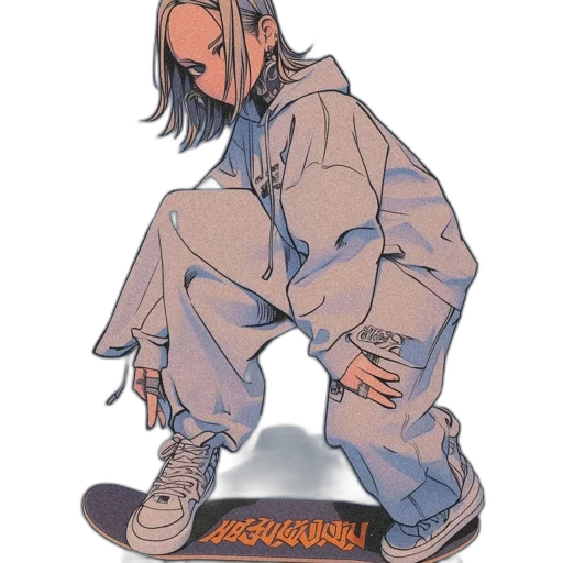 jacket, shoes, weapon, creature, concept art, comic book art, cyberpunk, cartoon transparent PNG cut-out