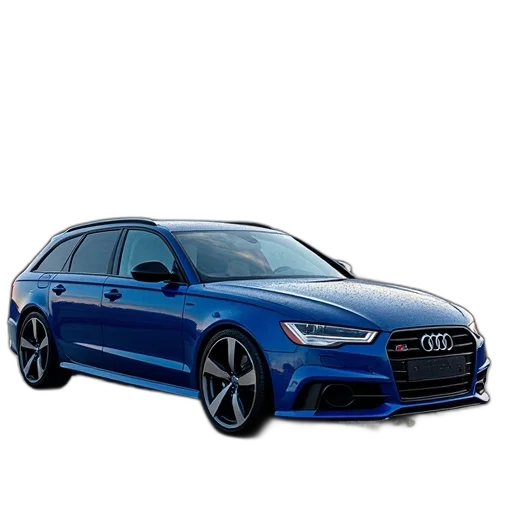 car, photorealistic, 3d render, blue transparent PNG cut-out