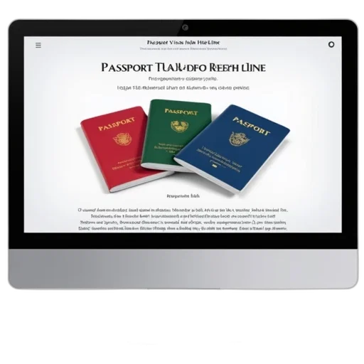 computer, screen, displaying, software, interface, title, passport, visa transparent PNG cut-out
