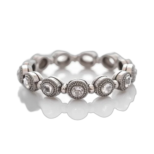 jewelry, crown, silver, bracelet, textured, design, multiple, round transparent PNG cut-out