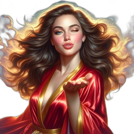 jewelry, fantasy art, comic book art, photorealistic, concept art, fire, golden, red transparent PNG cut-out