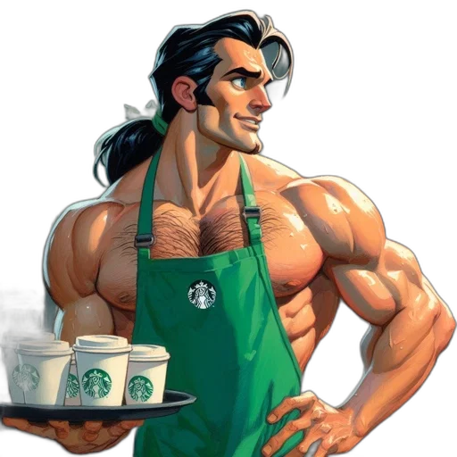 food, staff, comic book art, photorealistic, concept art, fantasy art, green, man transparent PNG cut-out