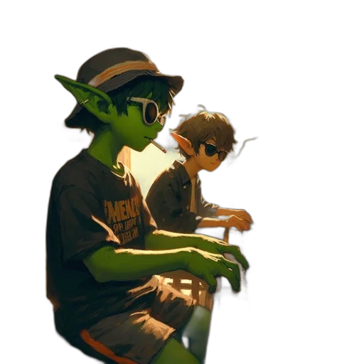 staff, hat, mask, jacket, concept art, pixel art, 3d render, fantasy art transparent PNG cut-out