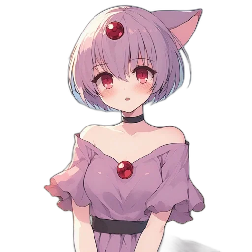 dress, staff, creature, flower, anime, watercolor, pixel art, concept art transparent PNG cut-out