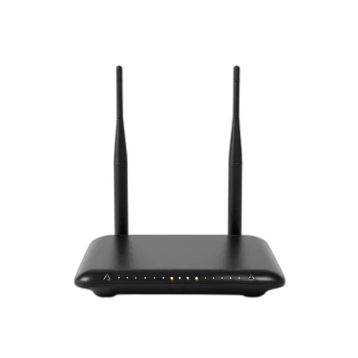 crown, black, wireless, router, single, antenna, isolated, against transparent PNG cut-out