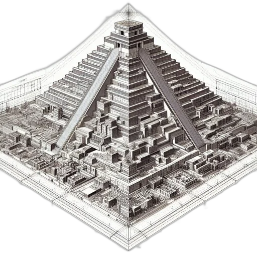 building, jewelry, robot, concept art, 3d render, photorealistic, city street, pyramidal transparent PNG cut-out