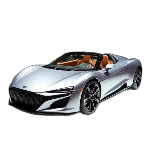 car, 3d render, photorealistic, luxurious, silver, brown, black, interior transparent PNG cut-out