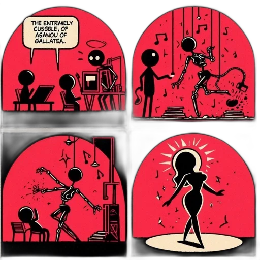 robot, concept art, comic book art, cartoon, cyberpunk, outer space, neon lights, fire transparent PNG cut-out