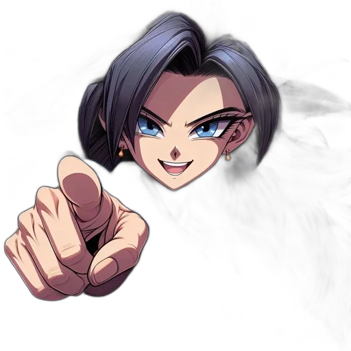 face, hair, staff, weapon, anime, concept art, cartoon, pixel art transparent PNG cut-out
