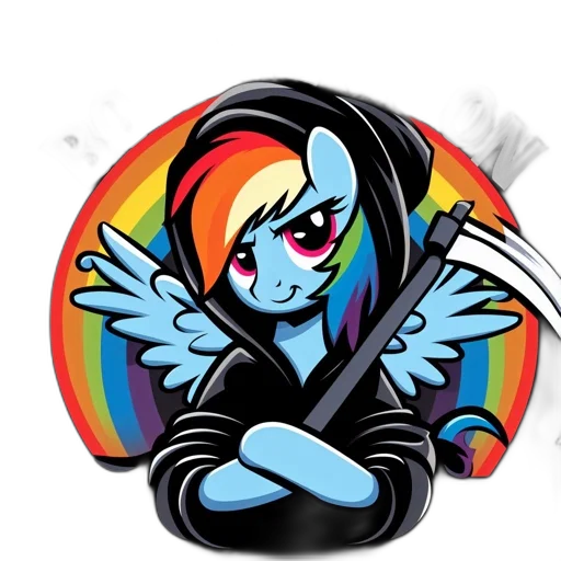 cartoon, comic book art, fantasy art, pixel art, dark, fusion, creature, blue transparent PNG cut-out