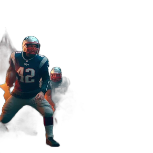 concept art, fantasy art, pixel art, 3d render, football, players, face, off transparent PNG cut-out