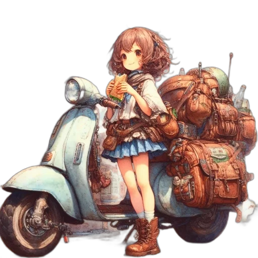 car, weapon, dress, robot, concept art, fantasy art, pixel art, anime transparent PNG cut-out