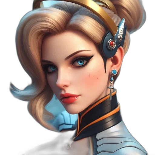 staff, face, robot, crown, fantasy art, concept art, photorealistic, comic book art transparent PNG cut-out
