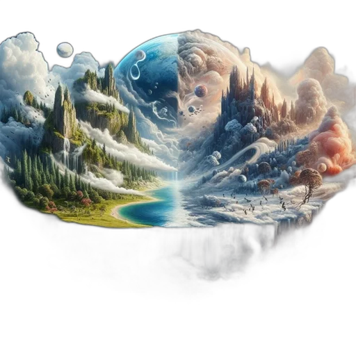 dragon, sword, fantasy art, concept art, 3d render, photorealistic, fog, underwater transparent PNG cut-out