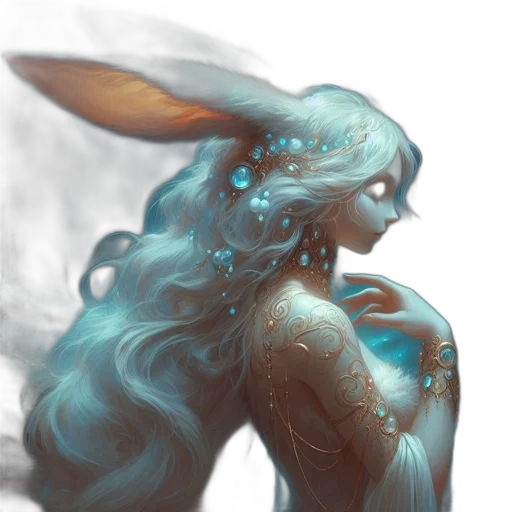 dragon, dress, creature, fantasy art, concept art, photorealistic, watercolor, blue transparent PNG cut-out