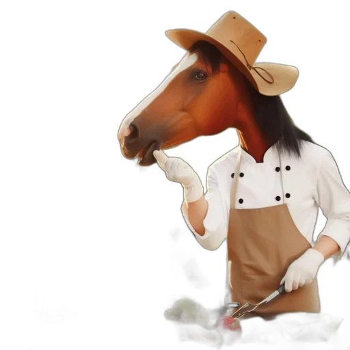 hat, animal, food, staff, photorealistic, concept art, oil painting, 3d render transparent PNG cut-out