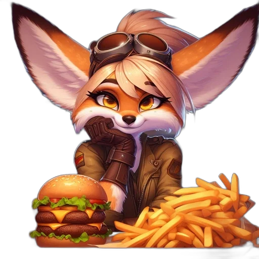 food, animal, jacket, staff, concept art, pixel art, cyberpunk, fantasy art transparent PNG cut-out