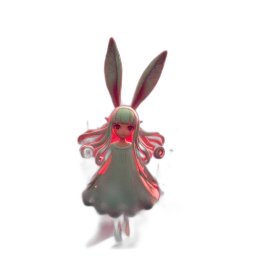 creature, dress, animal, hair, 3d render, concept art, pixel art, fantasy art transparent PNG cut-out