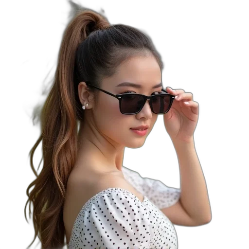 jewelry, dress, hair, face, photorealistic, 3d render, oil painting, monochrome transparent PNG cut-out