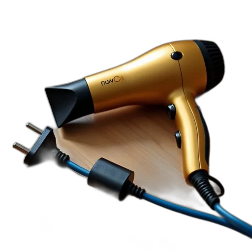staff, hair, weapon, photorealistic, 3d render, gold, dryer, black transparent PNG cut-out
