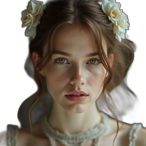 face, crown, jewelry, dress transparent PNG cut-out
