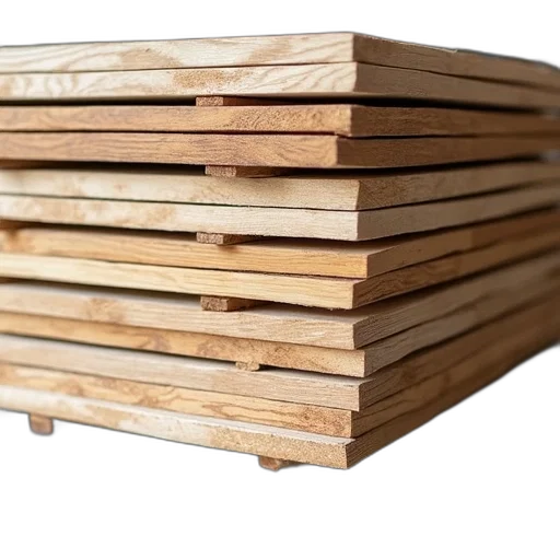 furniture, 3d render, stack, wooden, planks, neatly, arranged, concrete transparent PNG cut-out