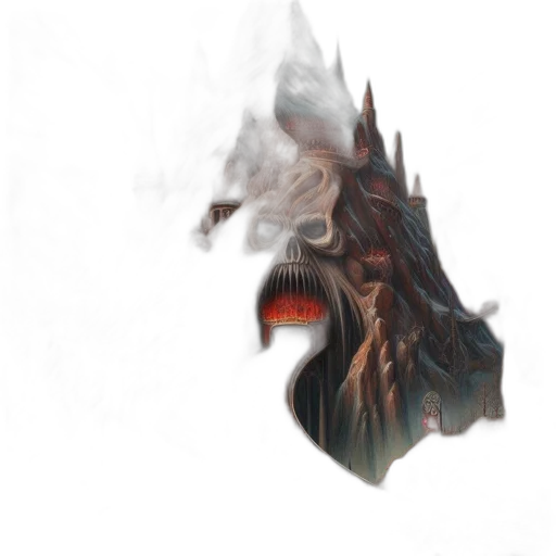 dragon, mask, crown, creature, concept art, fantasy art, 3d render, photorealistic transparent PNG cut-out