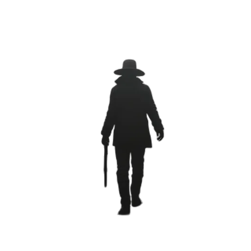 hat, staff, jacket, weapon, concept art, pixel art, comic book art, photorealistic transparent PNG cut-out