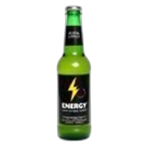 bottle, green, black, label, featuring, stylized, lightning, bolt transparent PNG cut-out