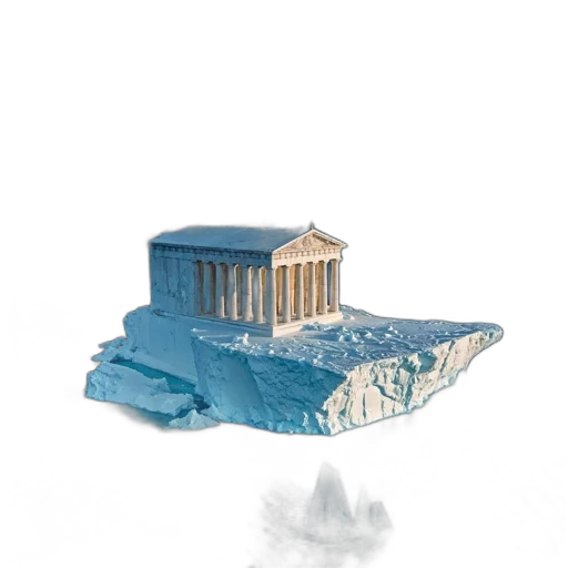 crown, jewelry, 3d render, concept art, vaporwave, underwater, blue, frozen transparent PNG cut-out