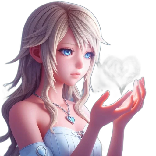 jewelry, dress, face, flower, fantasy art, anime, concept art, watercolor transparent PNG cut-out