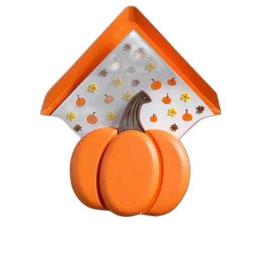 umbrella, 3d render, make, envelope, liner, diy, pumpkin, card transparent PNG cut-out