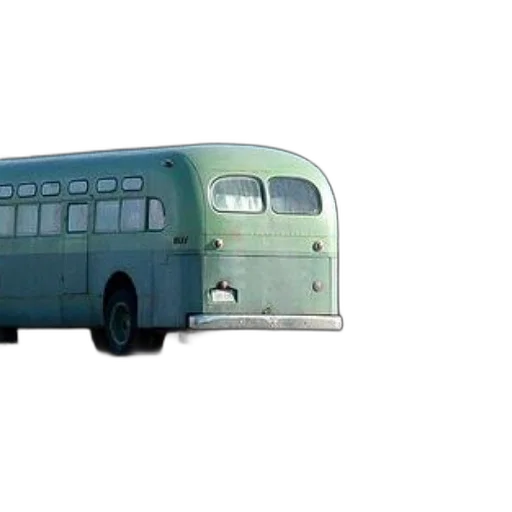 car, 3d render, concept art, photorealistic, two, old, buses, parked transparent PNG cut-out