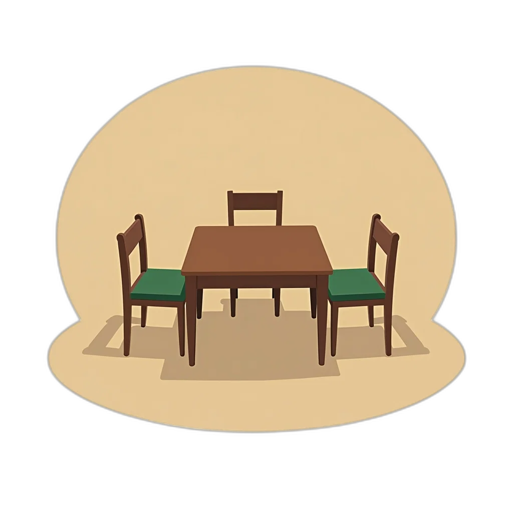furniture, food, hat, staff, 3d render, concept art, pixel art, earth tones transparent PNG cut-out