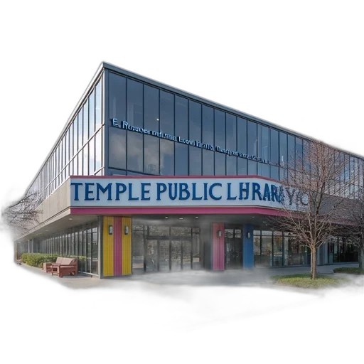 building, 3d render, large, sign, reads, rhodes, leon, carpenter transparent PNG cut-out
