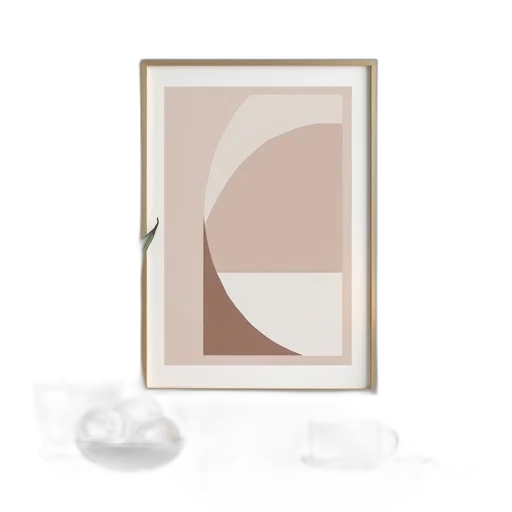 jewelry, furniture, earth tones, pastel, monochrome, framed, geometric, artwork transparent PNG cut-out